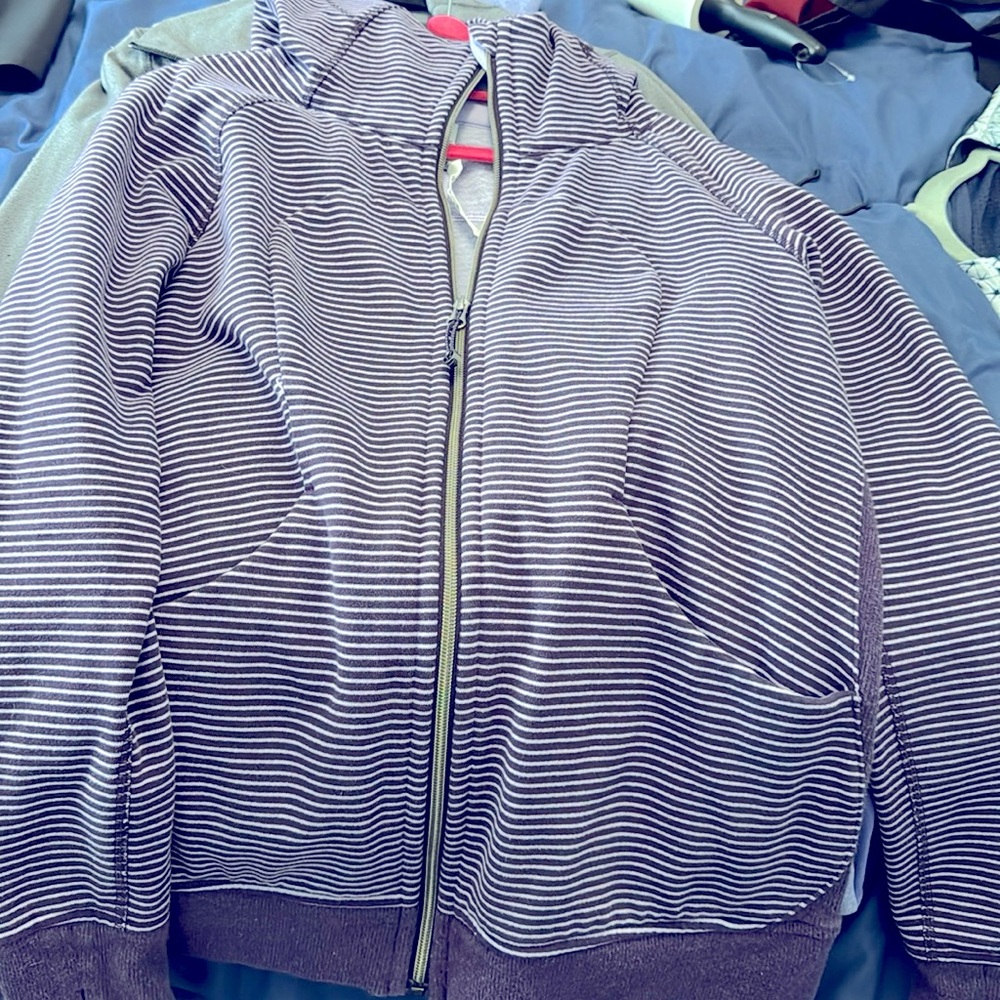 Purple and white lululemon scuba hoodie
